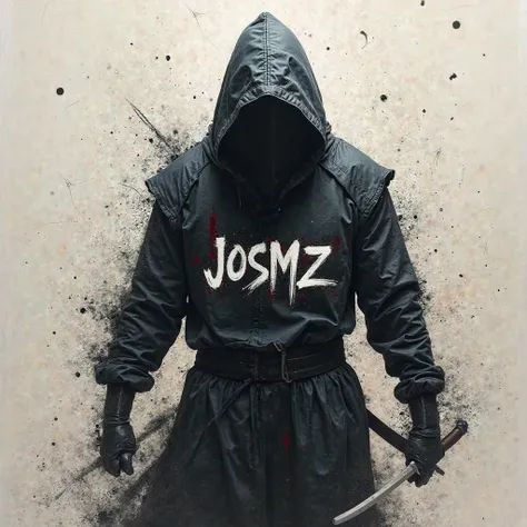 Shrouded in mystery and painted in motion,the ninja with the letters"JOSMZ" in his suit emerges from the shadows—his form a fusion of bold brushstrokes and abstract textures.A silent warrior,hidden yet ever-present,dissolving into the canvas like a ghost o...