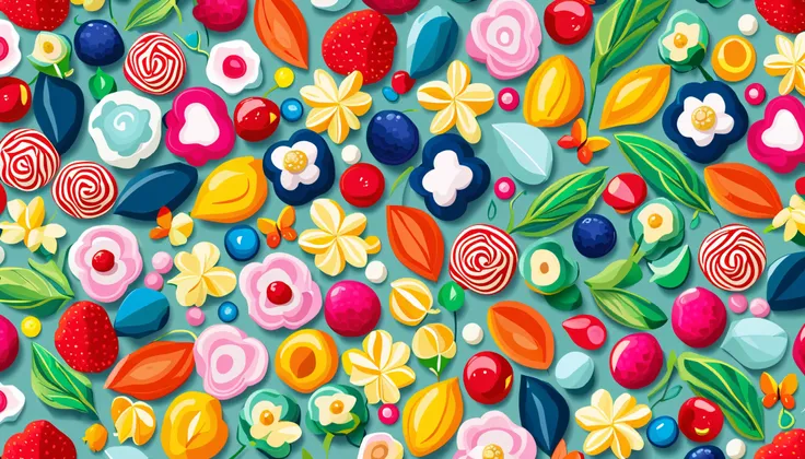 marine ((多彩的樱flower)) a million little ((candy)) exist ( dark blue background ) —ocean breeze, sun-bleached driftwood, and a hint of salty sea air. (( golden stars )) colorful berries, ((little stars)) , ((多彩 Butterfly)), ((green leafy plants)), (strawberr...