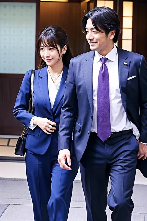 Japanese celebrity Sa々Nozomi、 office、 suit