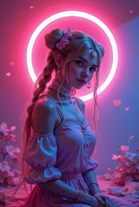 masterpiece,best quality,amazing quality, tsukino usagi, 1girl, solo, long hair, looking at viewer, blush, blue eyes, shirt, blonde hair, long sleeves, hair ornament, white background, bow, closed mouth, jewelry, very long hair, sitting, twintails, full b...
