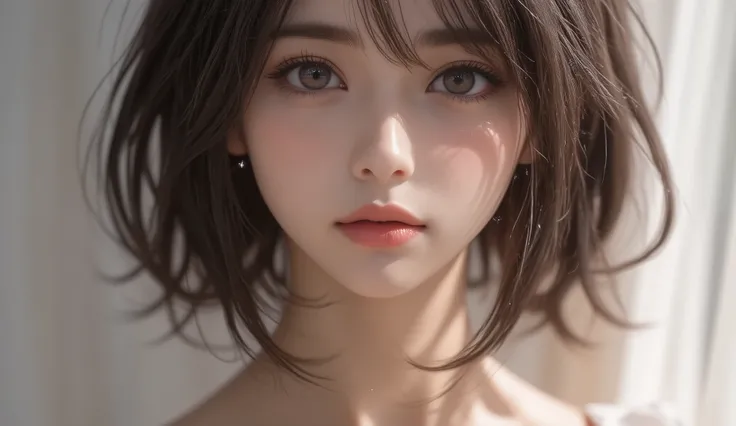 8k,Ultra High Definition , TOP QUALITY, masterpiece,rule of thirds,golden ratio,surreal, photos, one woman,( girls on the left:1.3),cute,cute顔, Beautiful Eyes in Every Detail , 細かくexhaustive,mature woman, princess,close up,smile, black hair, long bob,I...