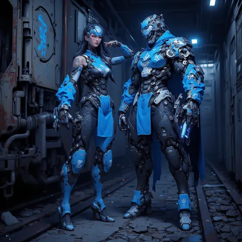 - Main Character, Adult Female "Philippines", Beautiful, Tall, Long Legs, Full of Traditional Tattoos that are clearly visible.

- Wearing a costume ("Full Sexy Armor").
Chest and Thigh Armor are slightly open.
Futuristic Costume Design with perfect detail...