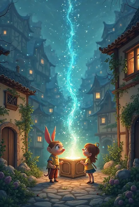 The light from the box, magically illuminated the village. Zeynep and Crispy, through this adventure, he learned that friendship can overcome any challenge, no matter what..