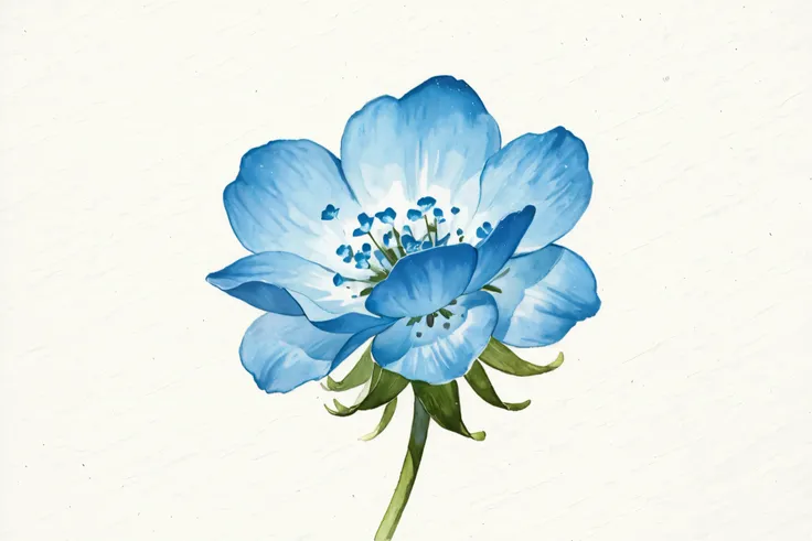 Nemophila watercolor Single No background