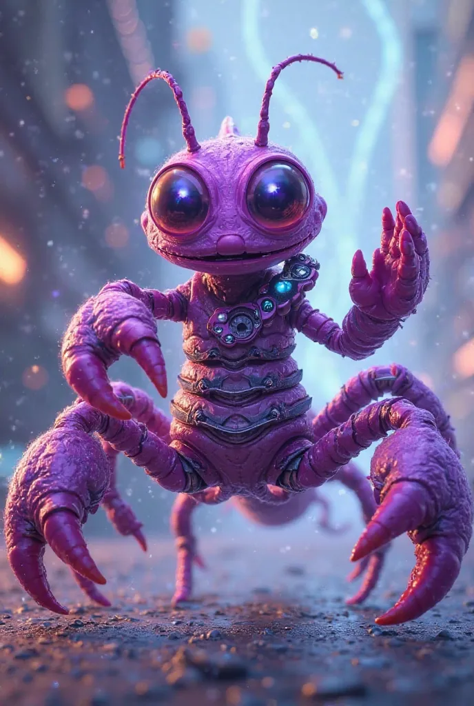 Animated messenger purple scorpion