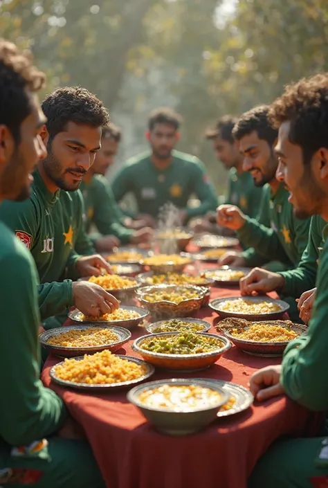 Pakistan Cricket Team saling Dal Chawal