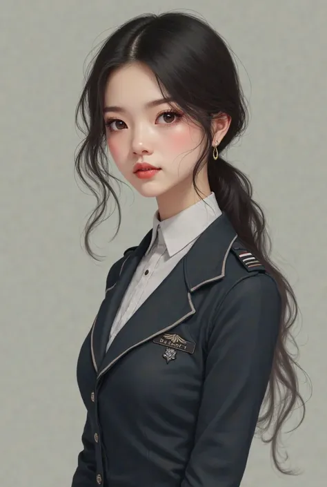 Real beautiful girl in small uniform