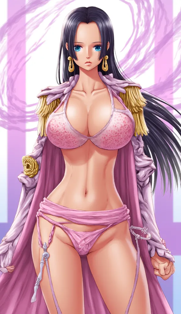 on3pi3c3styl3、pastel collar、Akira Toriyama Style、32K、 alone、detailed eyes、detailed faces、Female Warrior、bikini armor、full body、Big Breasts、Dragon Quest character design、good_hancock
