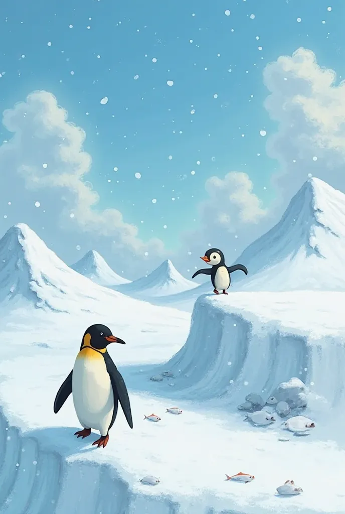 Curious and desperate, Fina the fox , Memi the cat, and Carlos the Crocodile followed Pipo through the heavy snow. The wind blew fiercely, but Pipo the penguin moved confidently. Finally, he stopped at a small mound of snow near his home.

With a few swift...