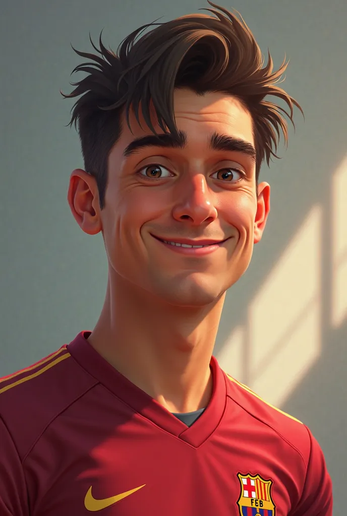 Create an image for Jose, my partner, in which you tell him not to worry about the set because he's going to do great and be one of his characters, Barcelona, the best player.