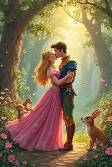 Aurora disney princess and ROBIN KISS