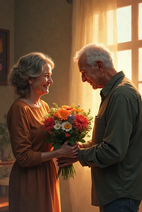 Present flowers to women before death