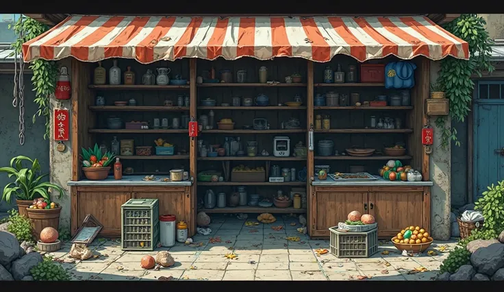  grocery stall—empty, abandoned