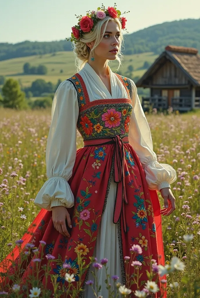 Lady Gaga in traditional Ukrainian costume