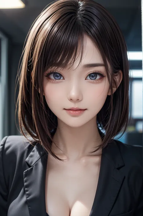 (masterpiece, highest quality:1.2), high resolution, ultra detailed, beautiful, RAW Photo, 4K, 8K, dynamic pose, cinematic lighting, 1girl, Pretty Japanese Idol, straight bob hair, (beautiful detailed eyes, perfect eyes:1.1), (beautiful detailed face:1.2),...