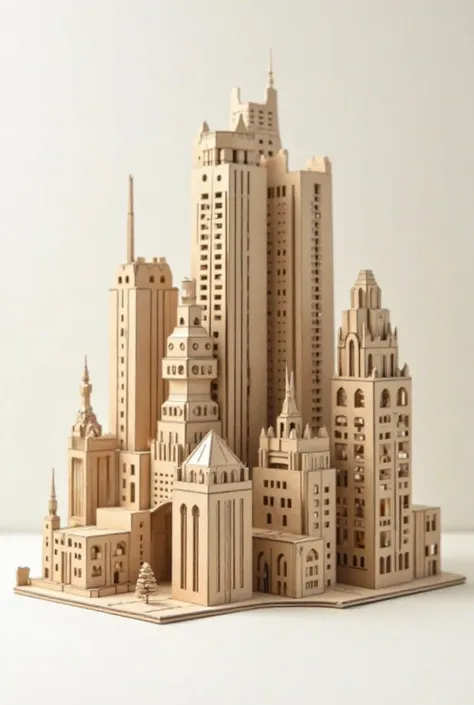 Make a kirigami cardboard model and it should represent a building 