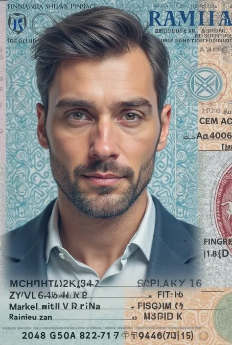 Romania driving license inside page with photo, realistic
