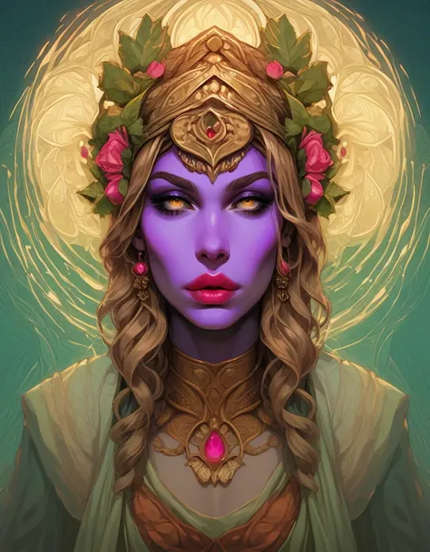 Sexual creature. Ancient Sex Djinn. Intricate psychedelic skin. Beautiful appearance. dnd character.  dnd.