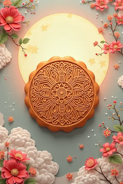 moon cake label design