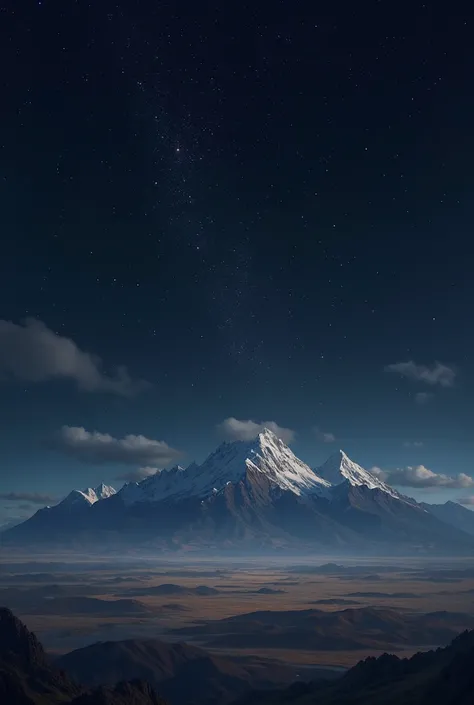 i have need night sky background with mountains and plain earth 