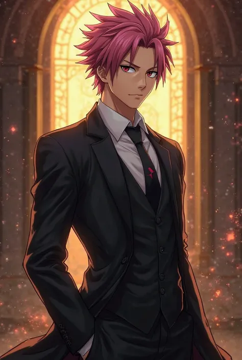 Natsu dragneel in suit 
