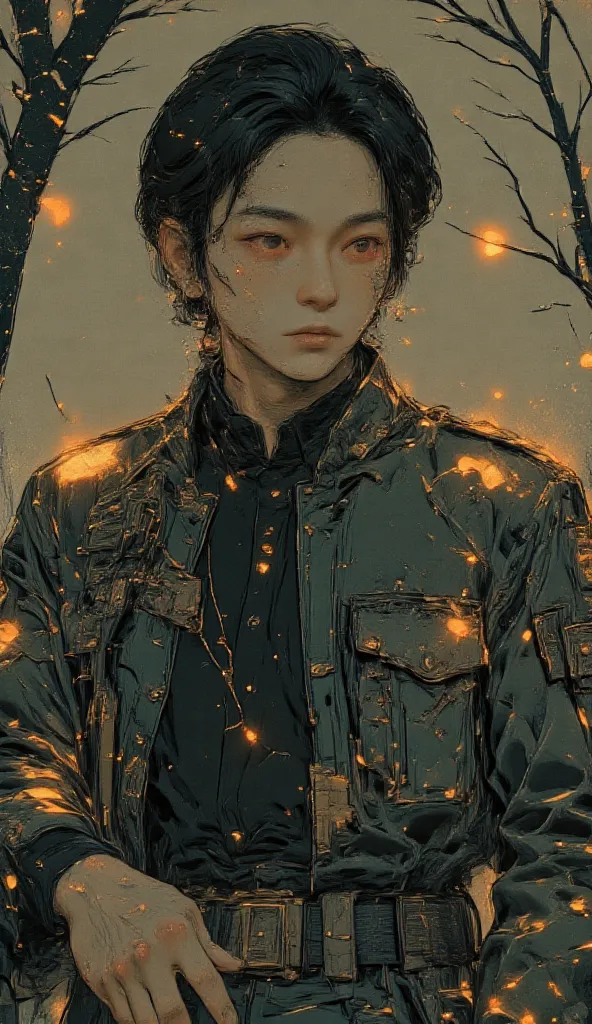 Close-up of a person wearing a jacket and boots, Digital painting by Russell Donjun Roux,  trending on ArtStation ,  Process Art , Rossdraws comics、Vivid, art in the style of guweiz, Lostland Style,  Ross Tran , Rossounding digital painting ,  Digital Pain...