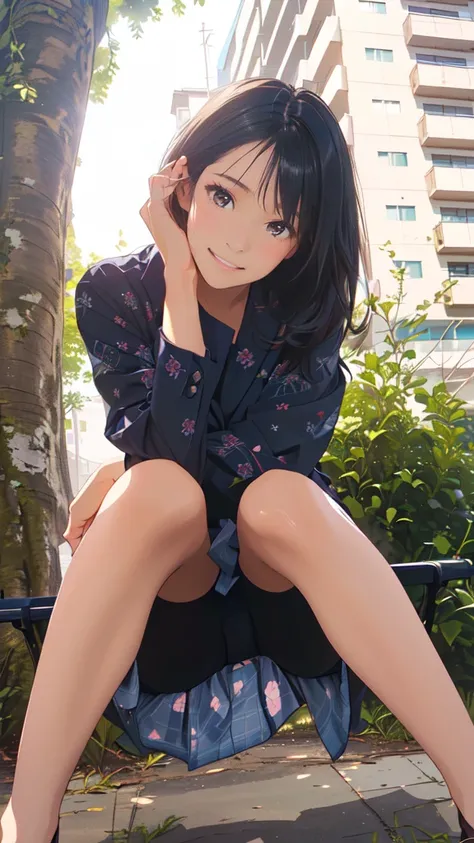 TOP QUALITY, facial focus, Soft light, (bitches line up in front of the motel) ,Ultra High Definition, (Photorealistic:1.4),Asian woman in Alafif sitting on a city bench, realistic  super real high school student , young cute gravure idol, young sensual gr...