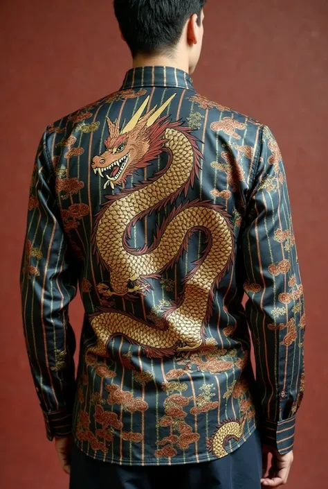 Shirt style: turtleneck or turtleneck shirt ( mandarin collar )

 Fabric : silk or high quality cotton

Dragon Pattern:

Chinese Traditional or Modern Dragon Pattern

Striped position, such as on the back of a shirt or sleeve

Striped colors such as gold, ...