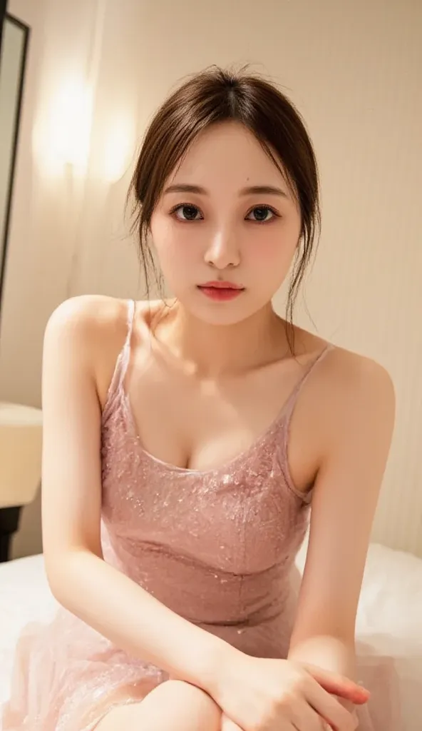    1 girl,(    I'm wearing a tight pink sparkly glitter mini dress:1.5),(   RAW photo ,    TOP QUALITY ), (   exists, photo-   exists:1.4),  masterpiece,    very delicate and   beautiful,    very well detailed, 2k wallpaper,   wonderful,     detailed depic...