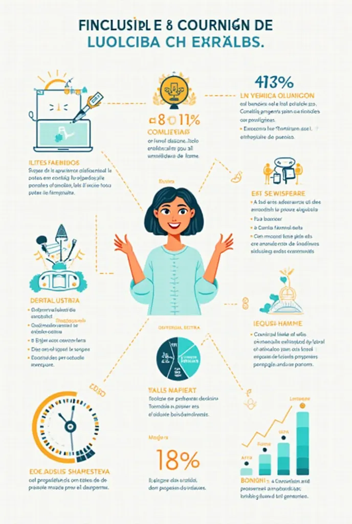 An infographic on inclusive education, in Spanish and that I add as author to Mtra. Lorena Ballesteros 