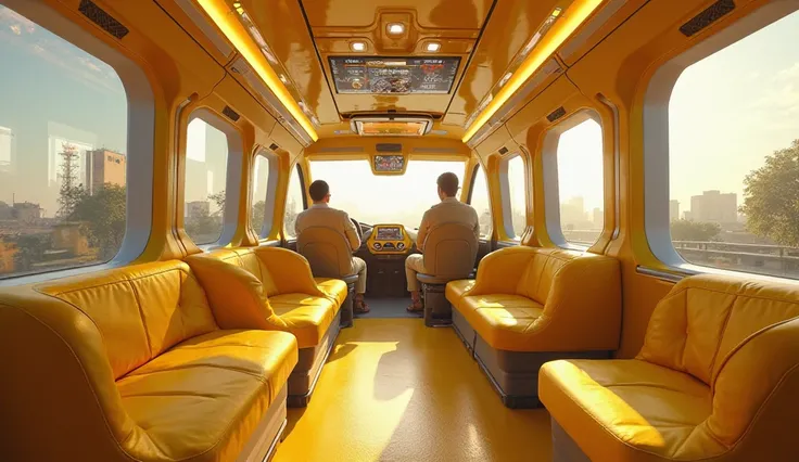 Interior interior 2025 mehindra cruzio Mini bus in the interior interior interior pick full hd yellow color 