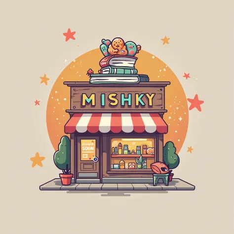 make a store logo. Name - `MISHKY` to be. Book in the store,Notebook , Plush Toys, hobi sanat dekor ürünleri ve hediyelik bir sürü ürün to be. So this kind of store is the same variety of products as miniso stores. Design an innovative engaging creative lo...