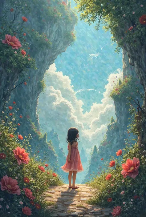 In a magical world, the  young girl faces a life-altering decision: stay in a world of wonder or return home.