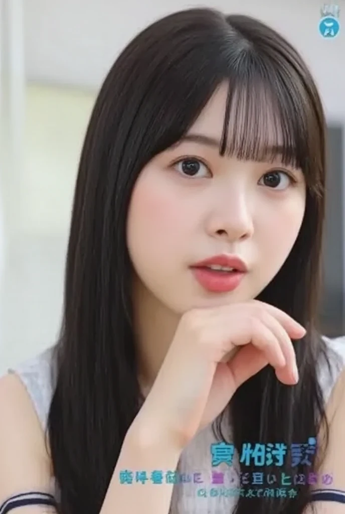 A young Japanese female idol with high resolution「Kakki」Photo of, Alone, 1 girl,  wears an off-the-shoulder dress, facial focus, face close-up, looking at the camera, straight long black hair with front bangs, pale skin, detailed faces, detailed eyes,  sed...