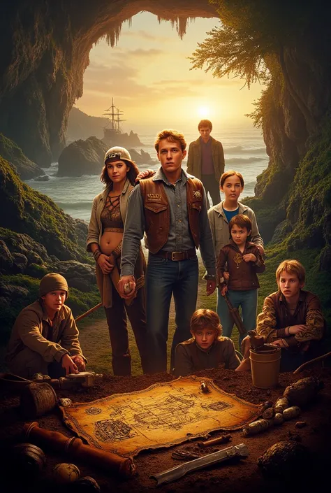 Write prompt for create a movie poster about GOONIES 2