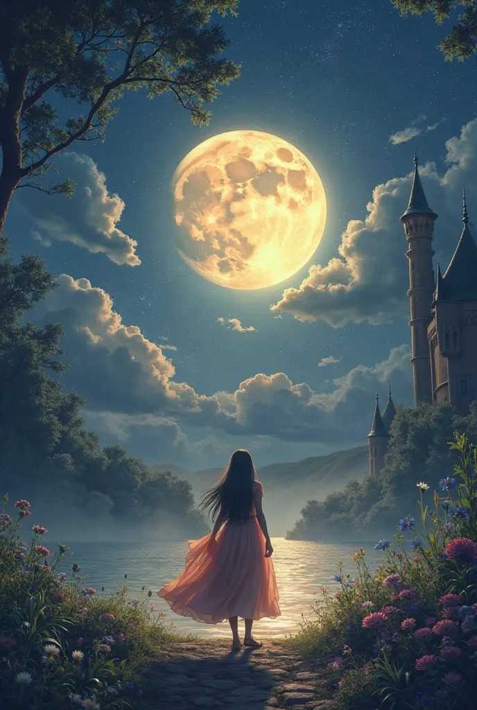 The poster of gl&fantasy series which is called Promised The Moon. This is the story about the heroine is a poor scholarship student who is often bullied in school. One night on a field trip, she is pushed into a lake by a mysterious hand before appearing ...