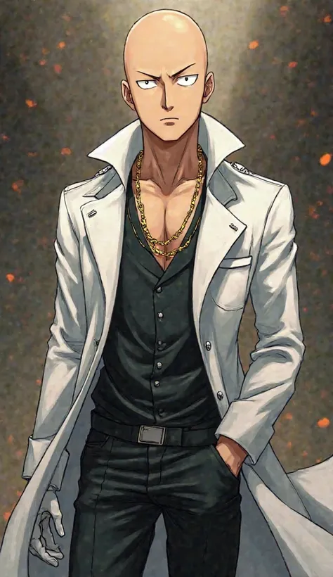 Saitama (One Punch Man) – The Unstoppable Assassin

Appearance: A terrifyingly calm crime lord in a white trench coat, gloves, and a gold chain. His expression remains emotionless, but his presence alone can silence an entire room.

Gang Name: The Fist of ...