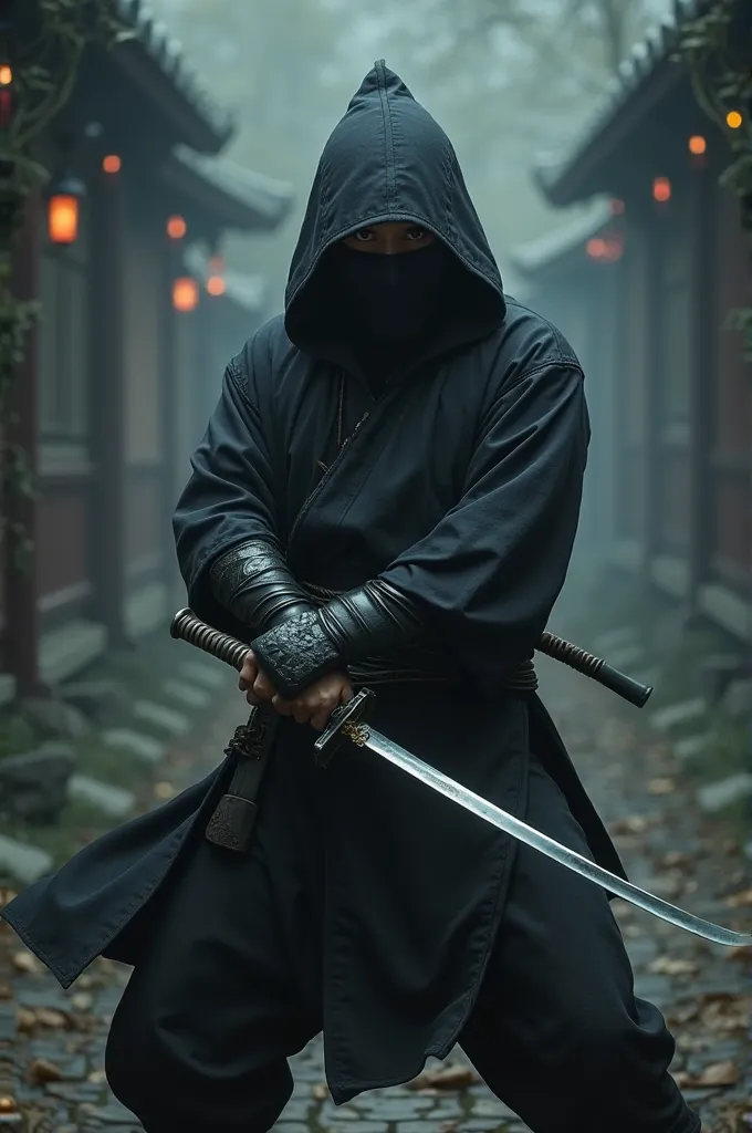 China ninja with his sword