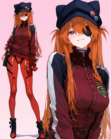 high quality、   748cm style  ,           cute poster           、            8k Wallpaper、           masterpiece、     、absurd,             latest,                 Neon Genesis Evangelion、    woman 1 person、 、  Su Long Aska Langley 、  orange hair、           ...