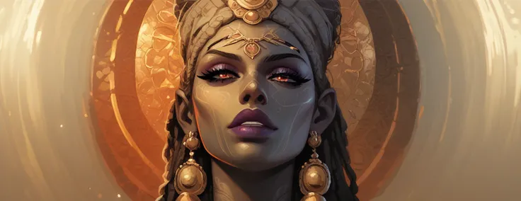 Sexual creature. Ancient Sex Djinn. Intricate psychedelic skin. Beautiful appearance. dnd character.  dnd.