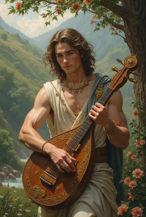 Orpheus playing lyre