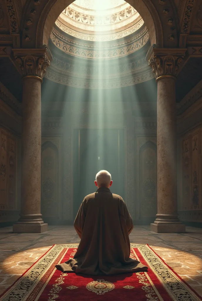 A light appeared on roof when an Arabic saint was offering prayer in prayer mat 