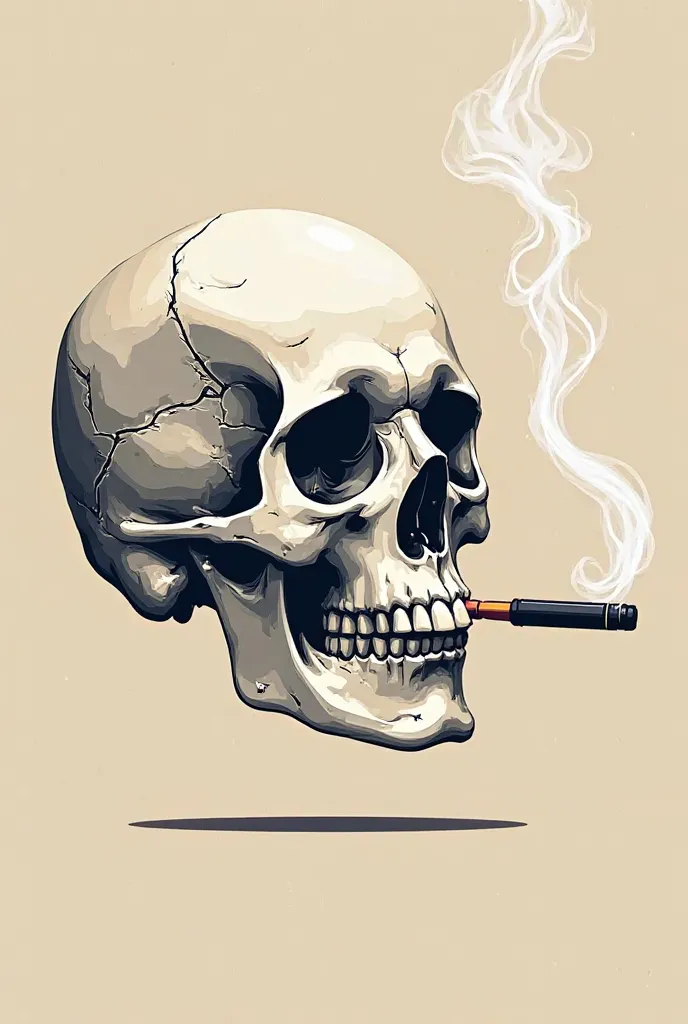 a skull vaping vector art