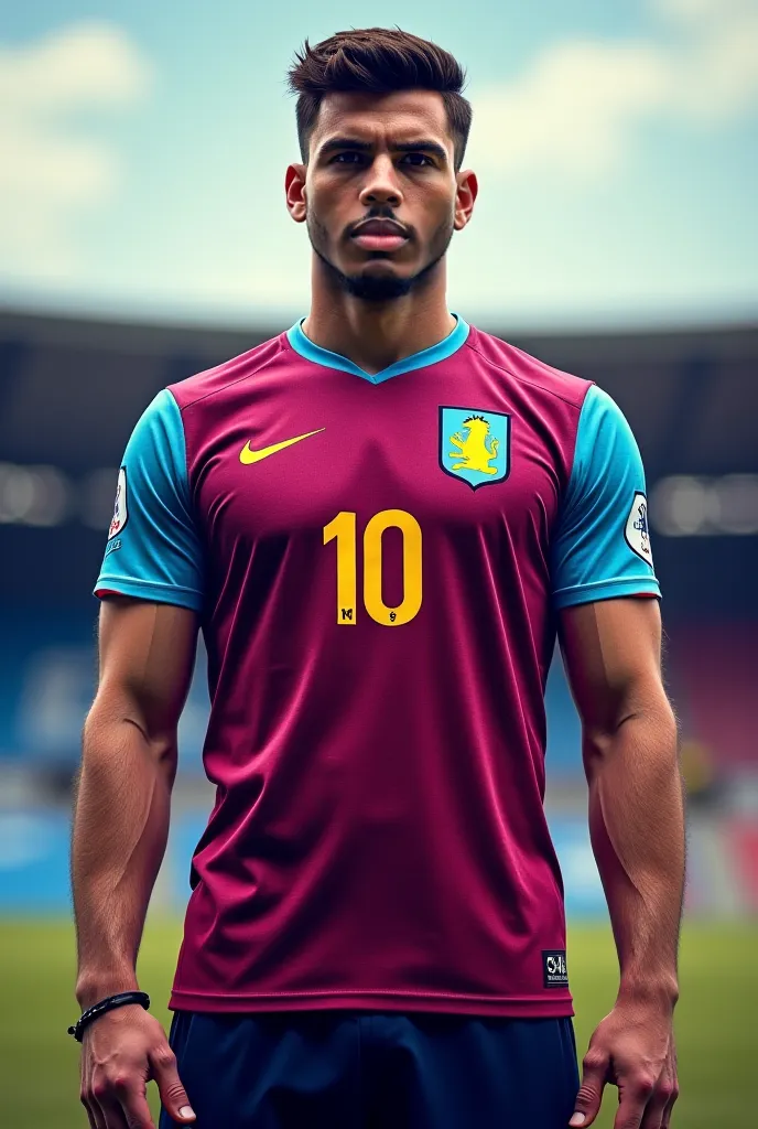 In Aston villa fc T-shert number 10