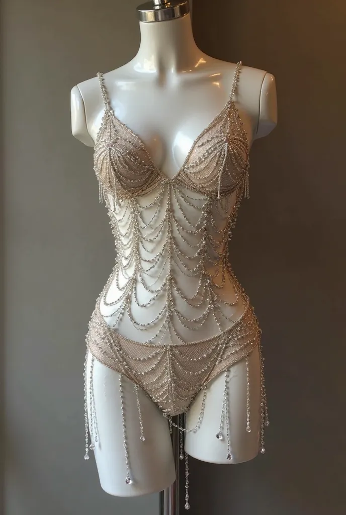 Diamond Chain Lingerie Dress

A barely-there outfit made of delicate diamond chains covering only the most intimate areas.

Inspired by high-fashion lingerie, perfect for an ultra-luxurious and sinful look. 


On a maniqune 