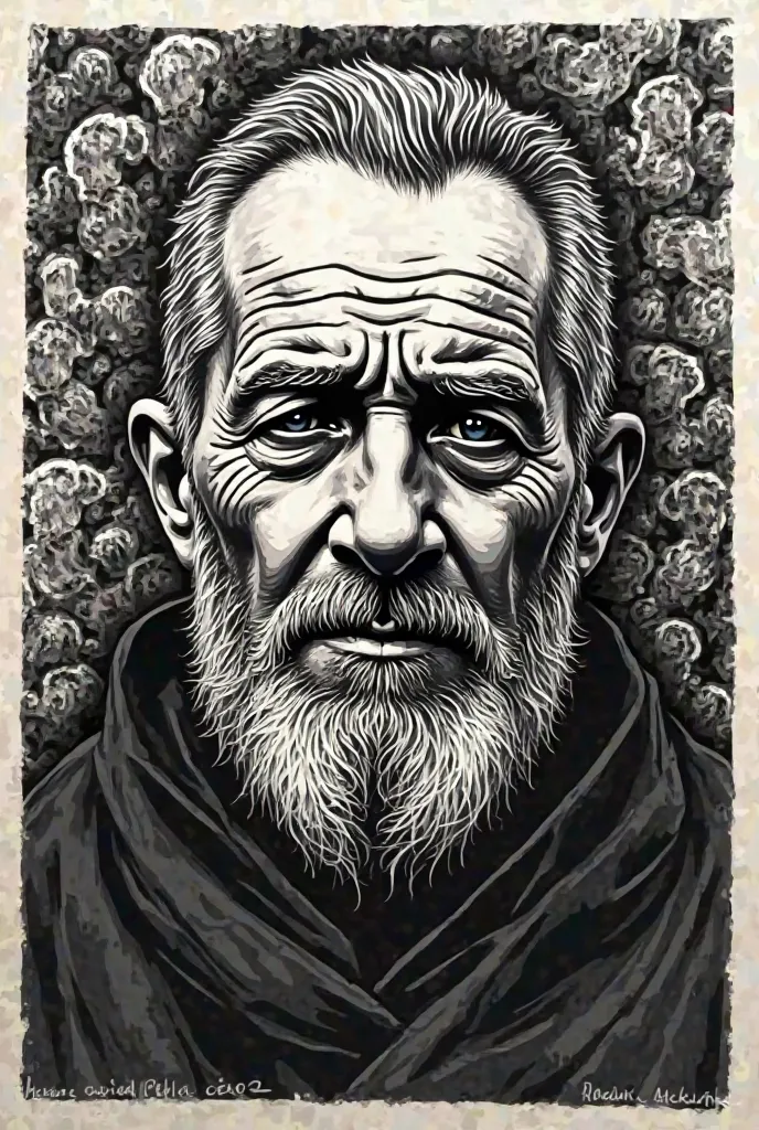 Padre Cícero in woodcut 