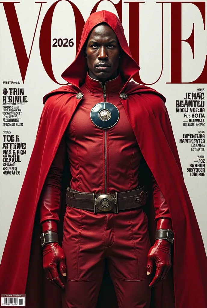 Create the cover of a fashion magazine with Magneto X-men real hyperrealistic Hyperrealism as the protagonist of the cover and with background texts as if it were a real magazine.  outfit.  hyperrealism. live action magazine. Magazine cover. Fashion magazi...