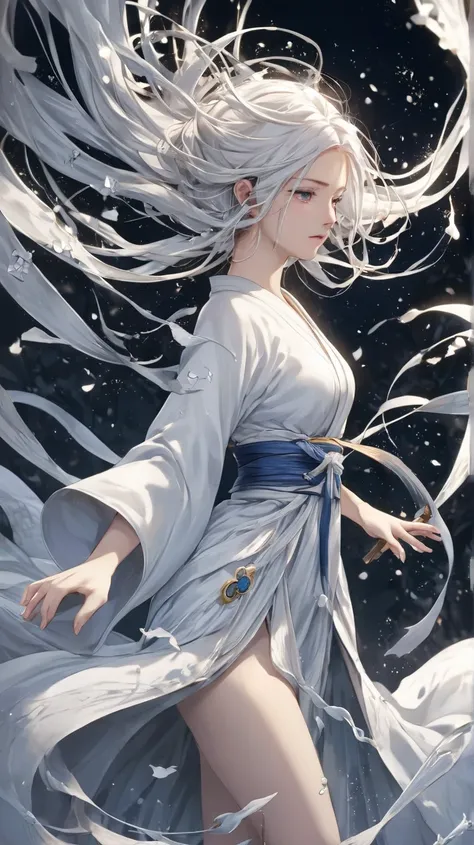 "A sorrowful yet hauntingly beautiful Japanese yokai named Hokorobi-no-Shiro, the spirit of unraveling. She appears as a noblewoman dressed in an exquisite white kimono, but upon closer inspection, the fabric is fraying, as if dissolving into the wind. Her...