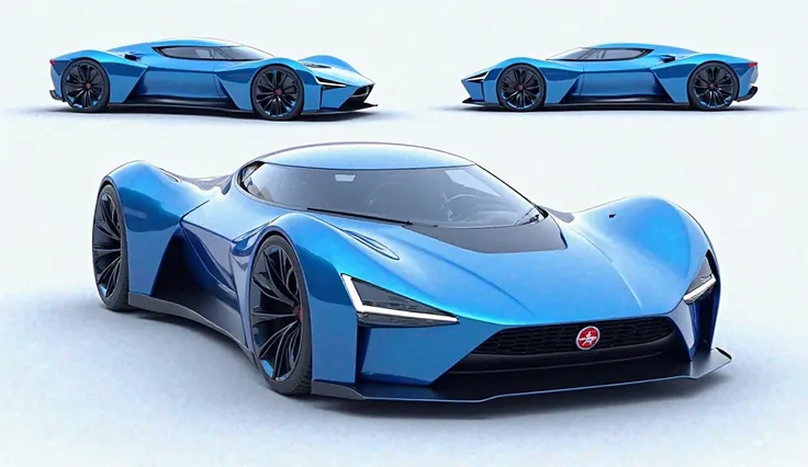 Jagaur EV gt blue color 2025 all angles images 