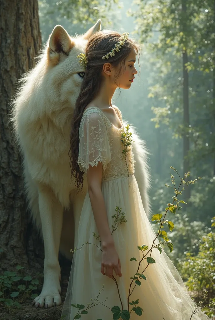 Girl with wolf